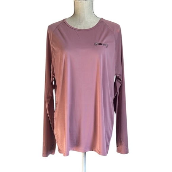 Reel Life Women's Long Sleeve UV T-Shirt Mauve Abstract Design Print on Back XXL - Picture 5 of 16